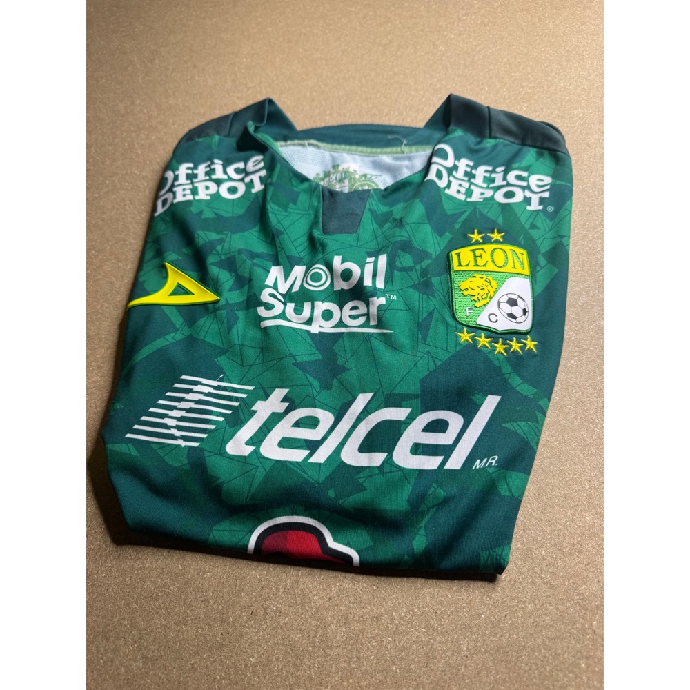 Pirma Club Leon Home Jersey Mens Medium Green Soccer Shirt Liga MX Telcel